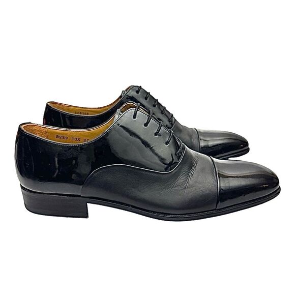 E.T. Wright Men’s Black Patent Leather Oxford Dress Shoes 10.5 B – EUC
